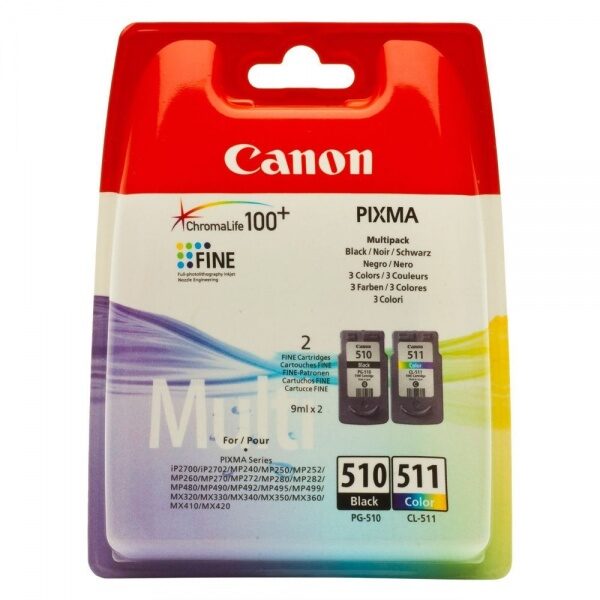 Canon PG-510 / CL-511 Multi pack on kvaliteet tootja Canon toode. Selle tootja Tindikassetid > Originaal tindid on ideaalseks lahenduseks kõigile Canon printeri või toodangu kasutajatele. Sobivuselt saab ridade vahelt lugeda